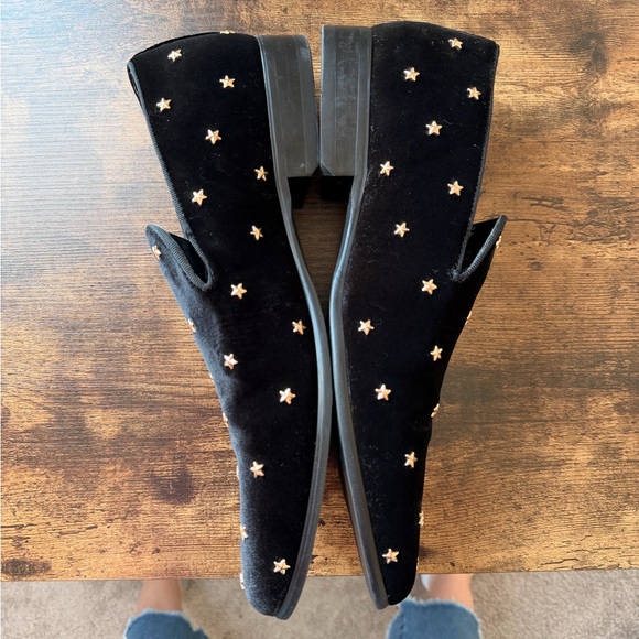 Steve Madden Black Velvet Loafers - Picture 5 of 7